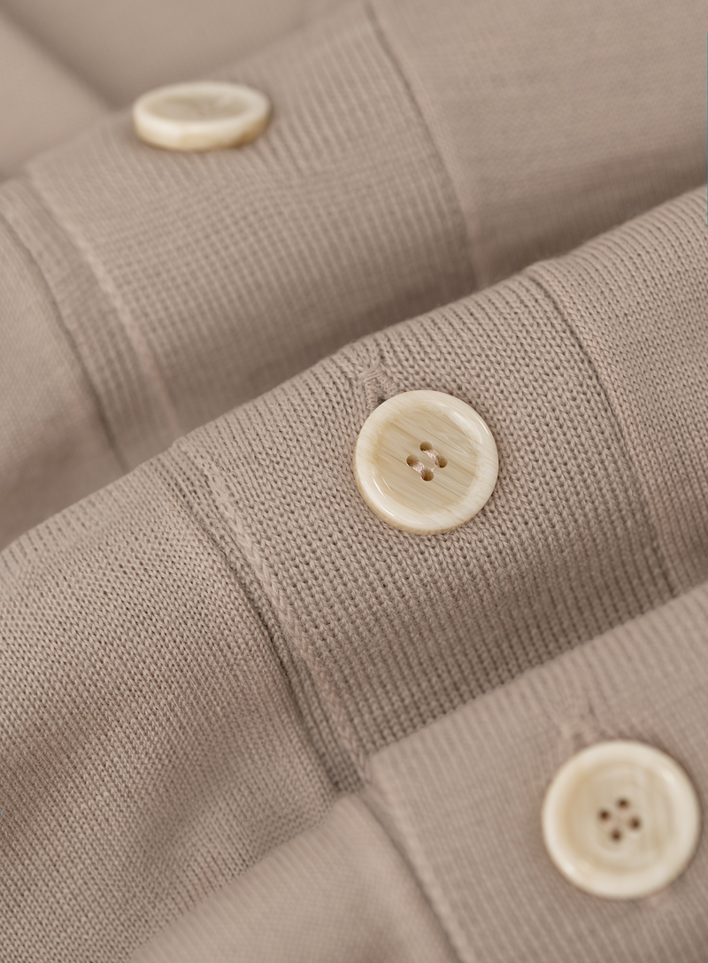 Knoopvest van scheerwol | FULL_WIDTH | Beige