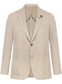 Colbert in wol zijde | Beige