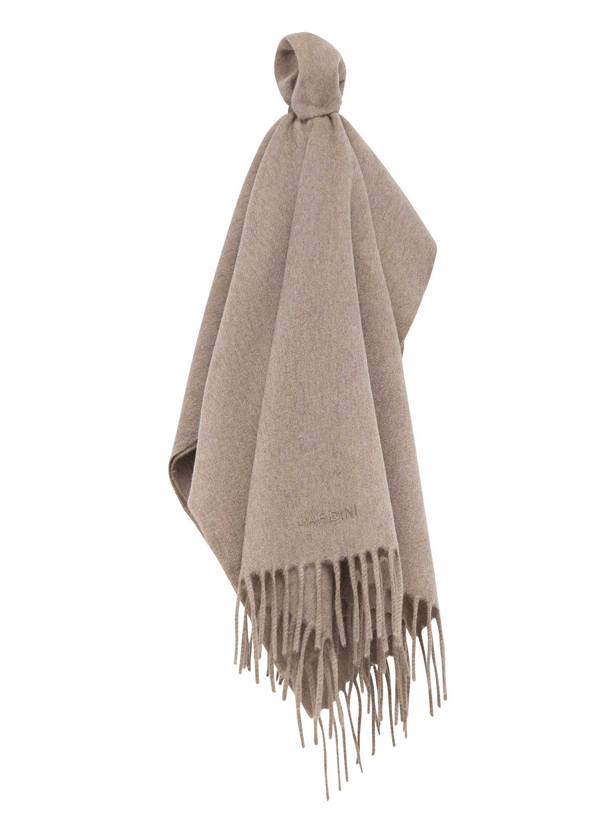 Shawl in cashmere wol | TAUPE