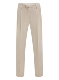 Bandplooi pantalon in wol | Beige