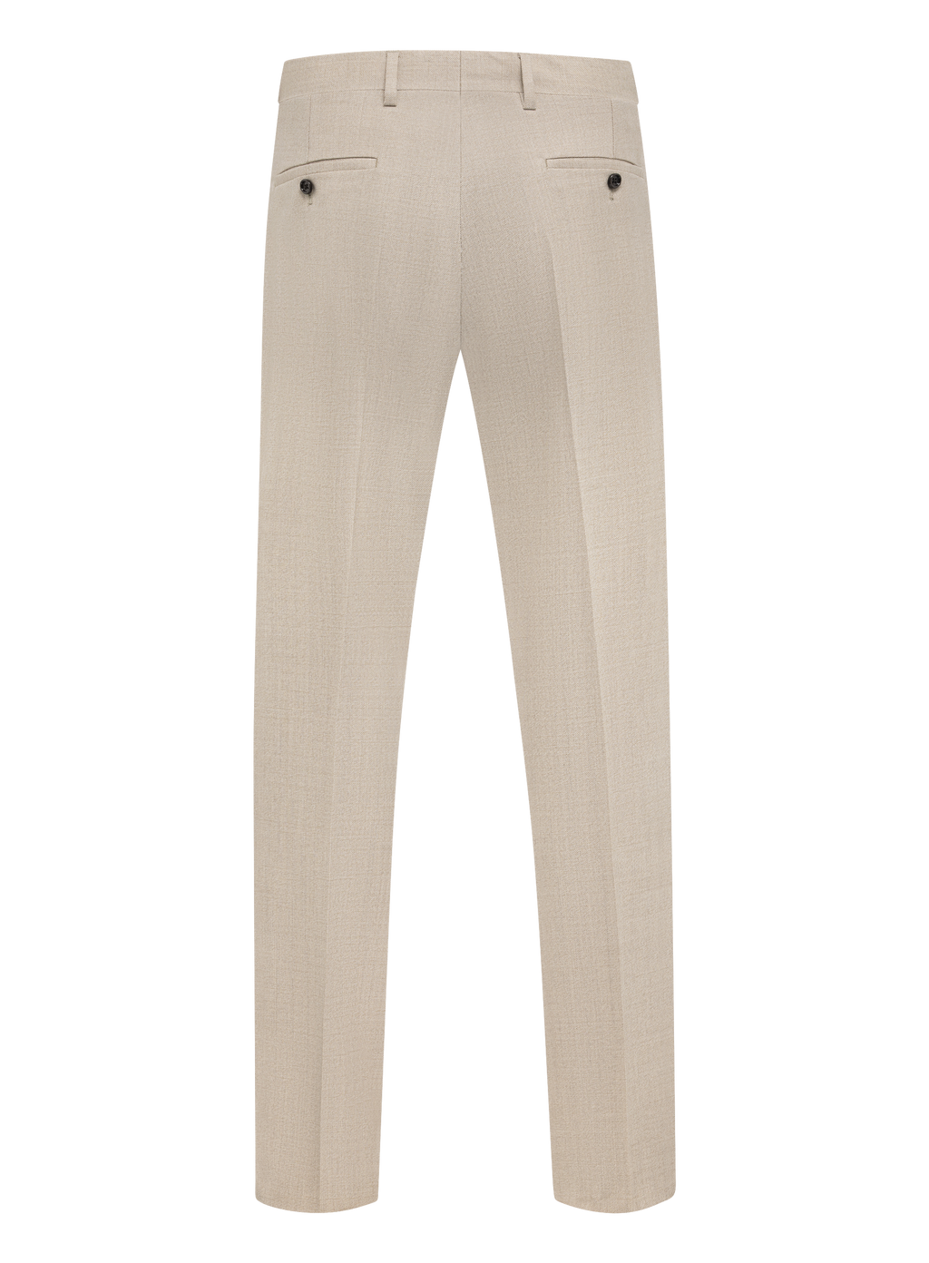 Bandplooi pantalon in wol | Beige