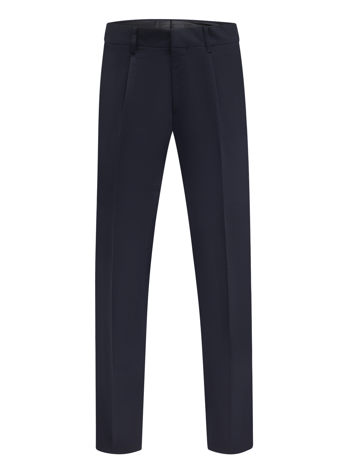 Bandplooi pantalon in wol stretch | Blauw