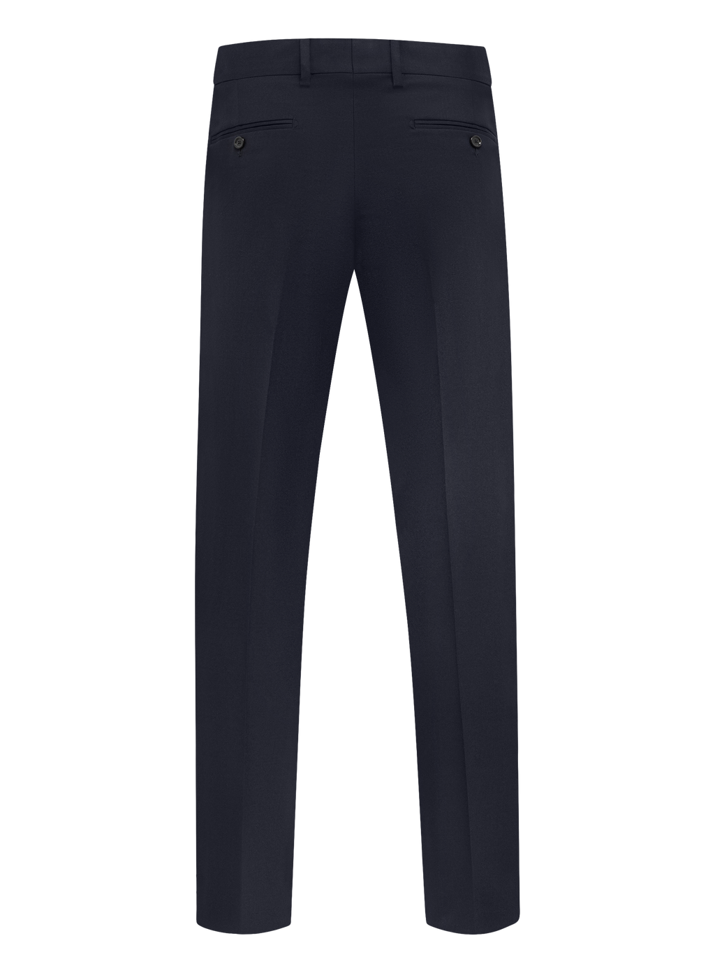 Bandplooi pantalon in wol stretch | Blauw