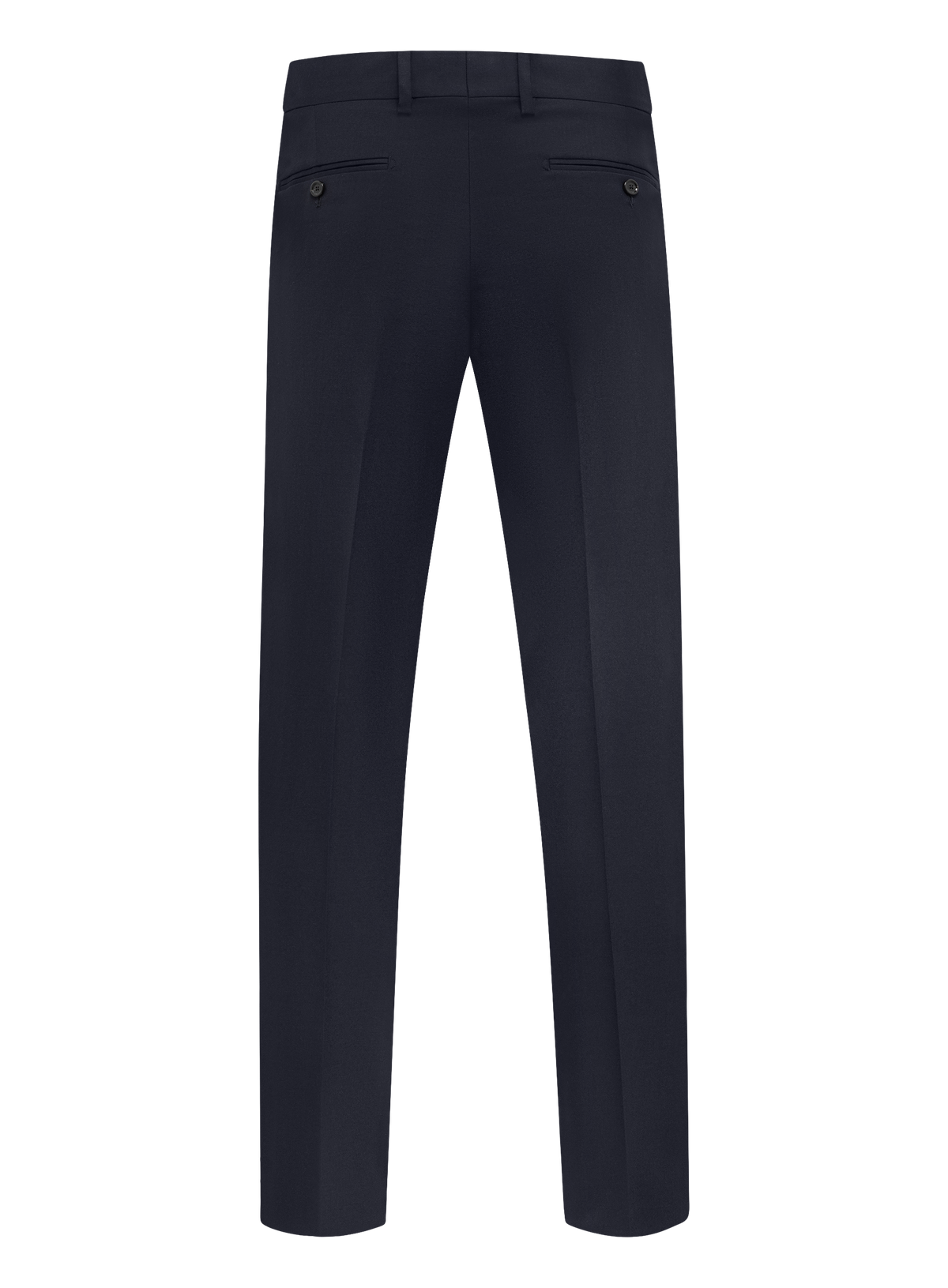Bandplooi pantalon in wol stretch | Blauw