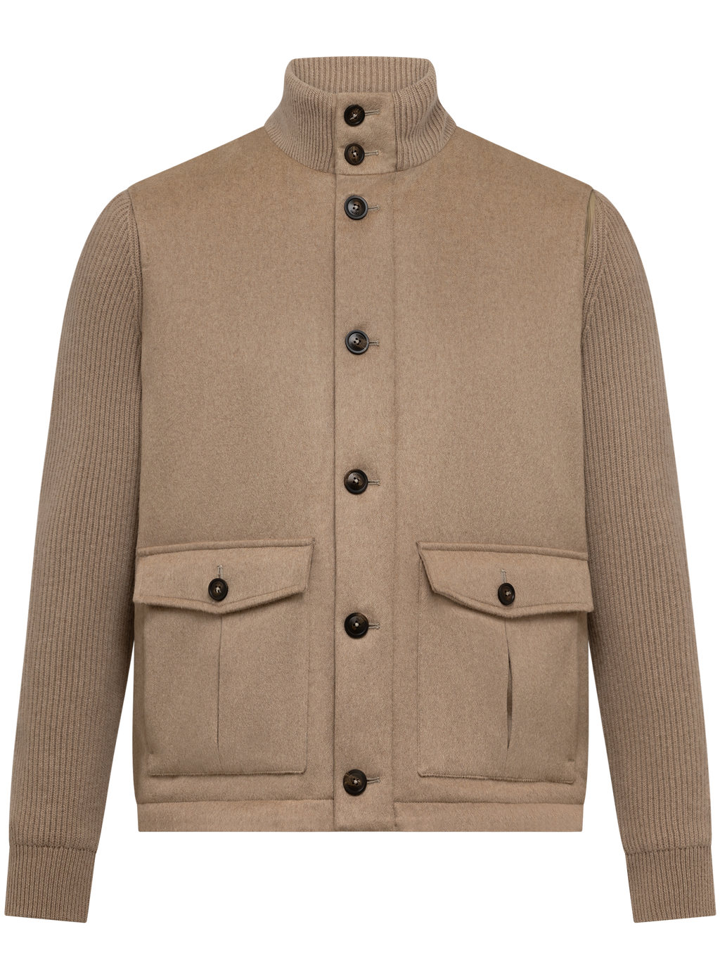 Bomberjack in cashmere wol | Beige