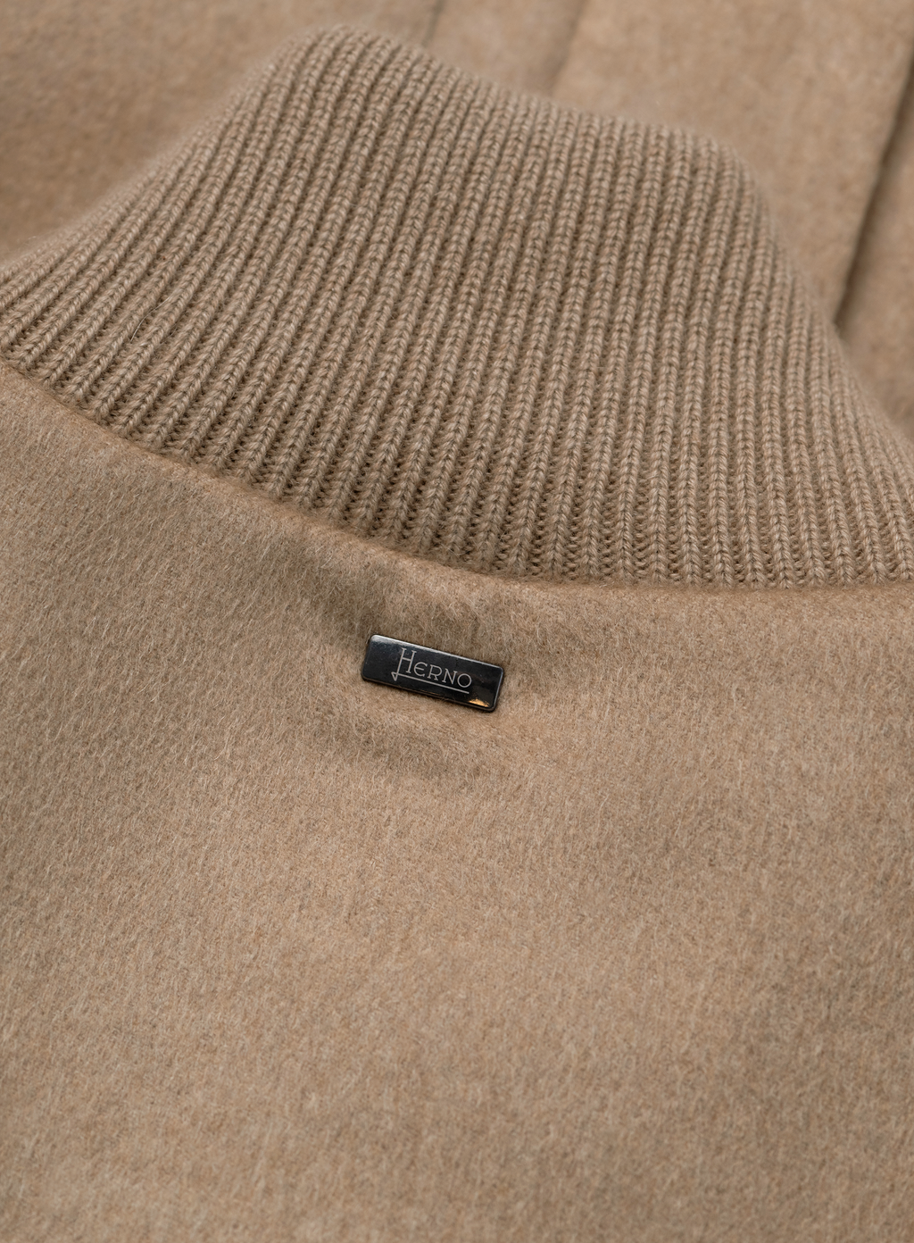 Bomberjack in cashmere wol | FULL_WIDTH | Beige