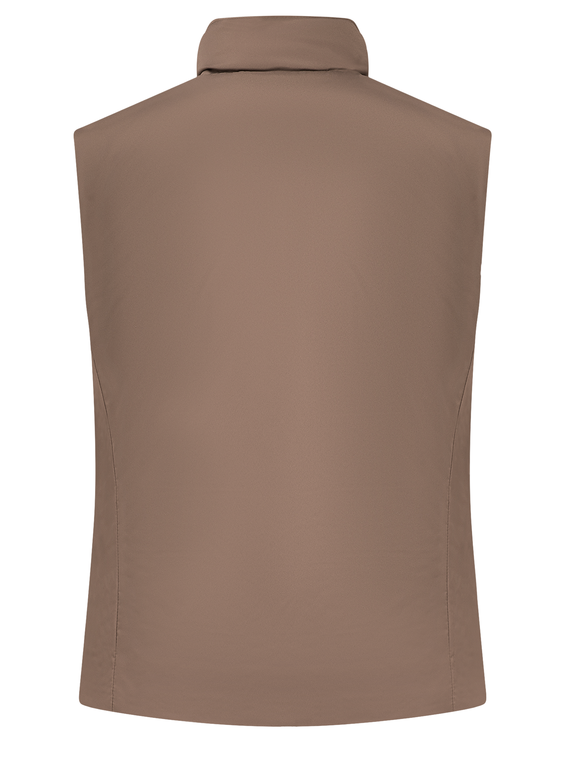 Bodywarmer met opstaande kraag | Bruin