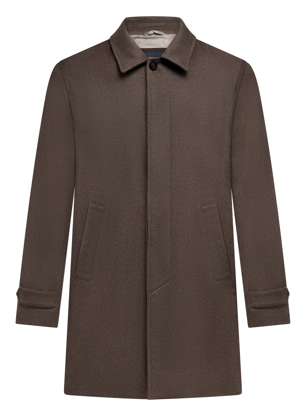 Mantel van cashmere | TAUPE