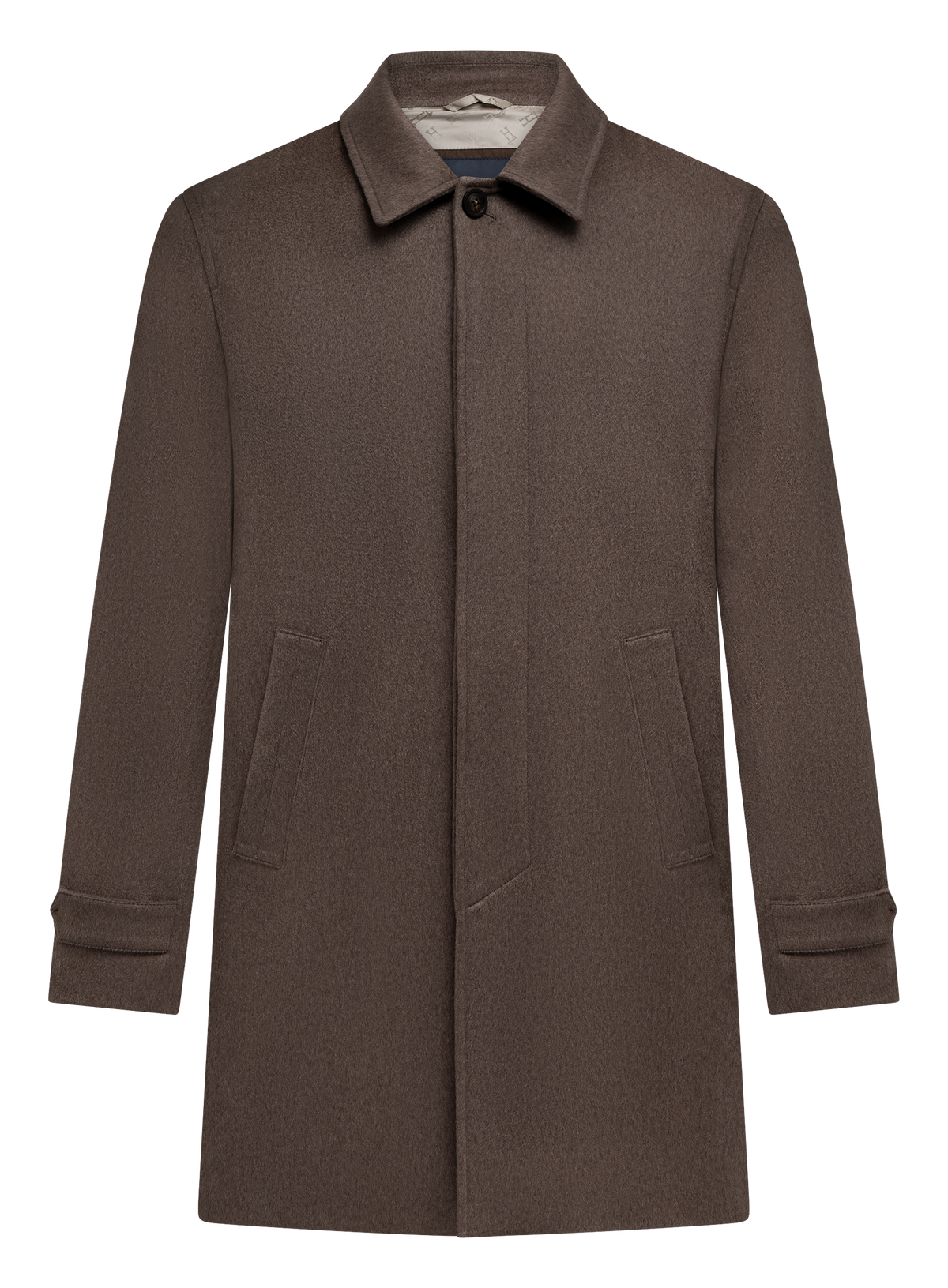 Mantel van cashmere | TAUPE