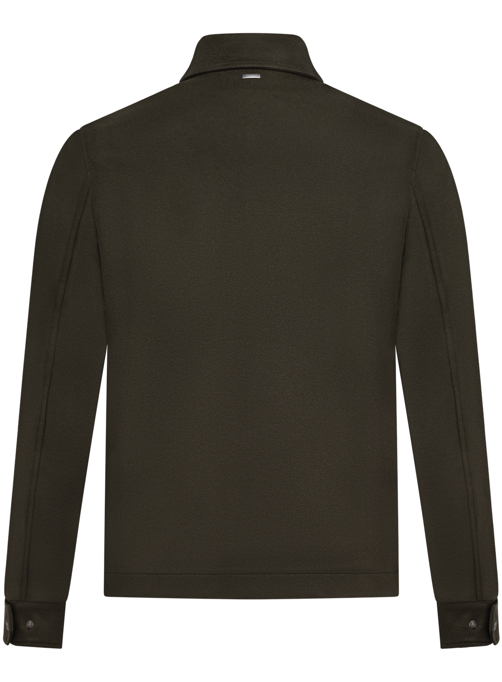 Overshirt van scheerwol en cashmere | Groen