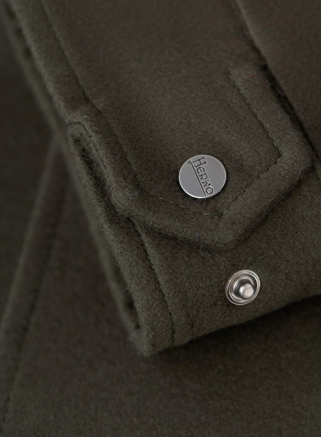 Overshirt van scheerwol en cashmere | FULL_WIDTH | Groen