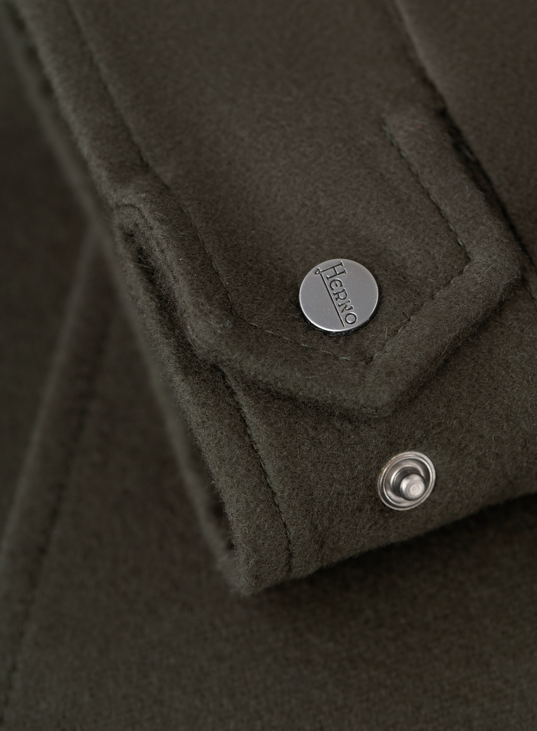Overshirt van scheerwol en cashmere | FULL_WIDTH | Groen