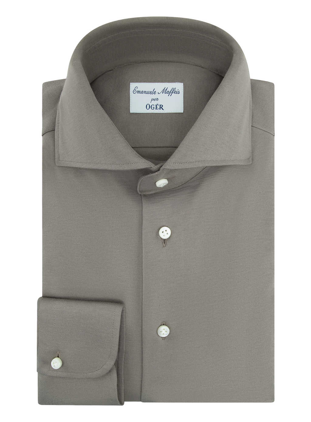 Overhemd in wol | TAUPE