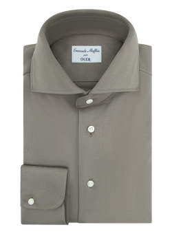 Overhemd in wol | TAUPE