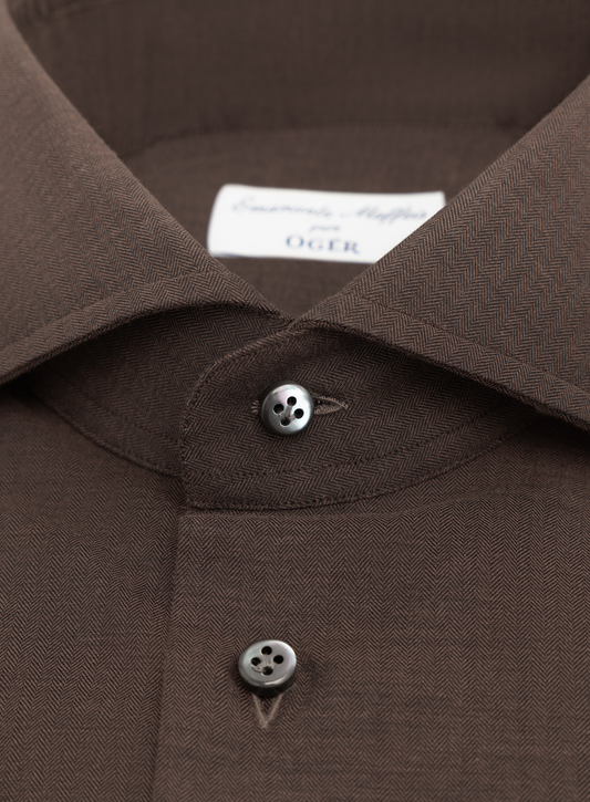 Herringbone cotton shirt