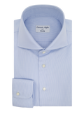 Micro pied-de-poule shirt van katoen | L.Blauw