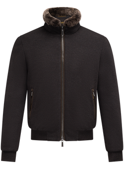 Bomberjack in wol cashmere | Bruin