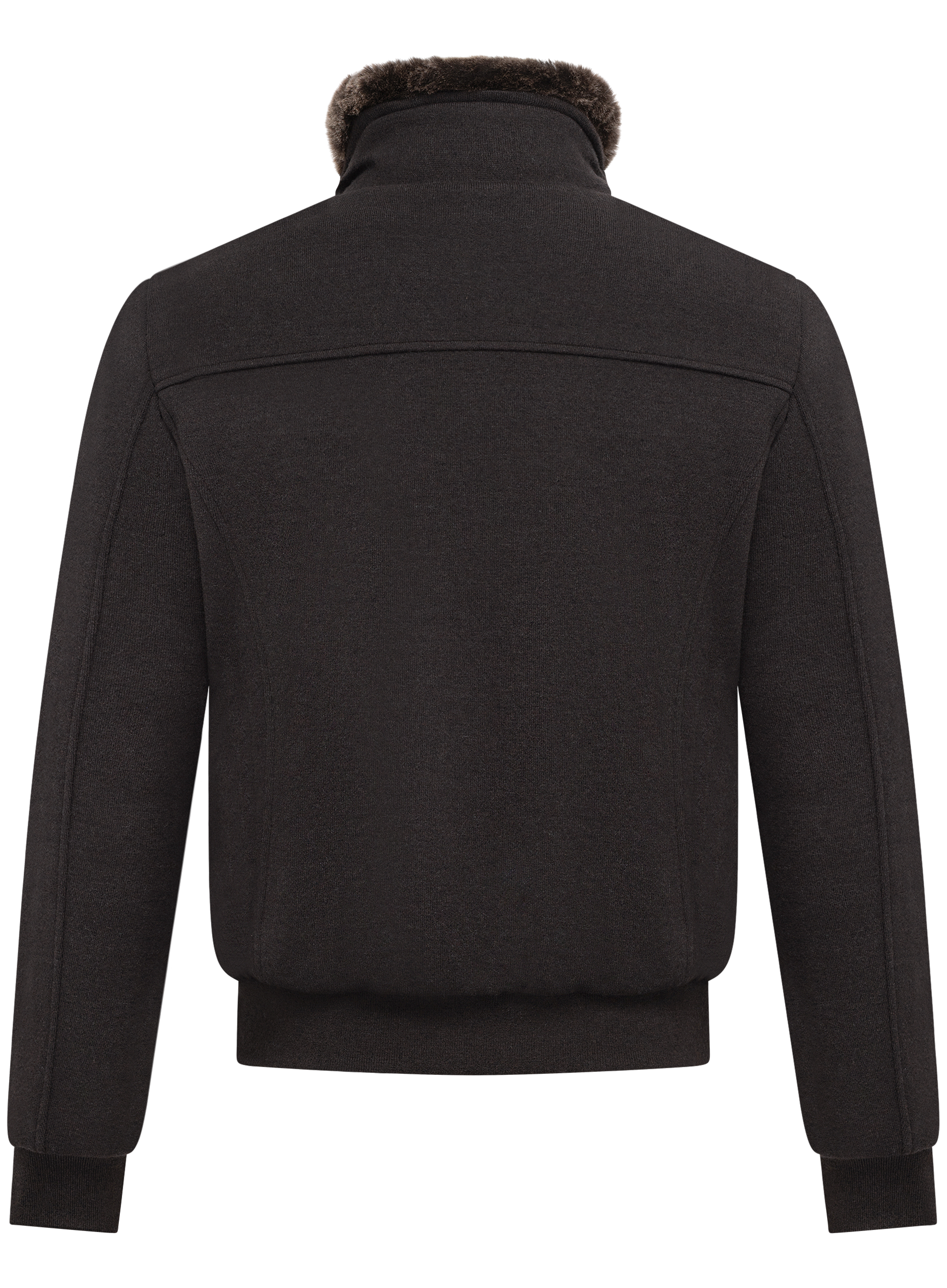 Bomberjack van scheerwol en cashmere | Bruin