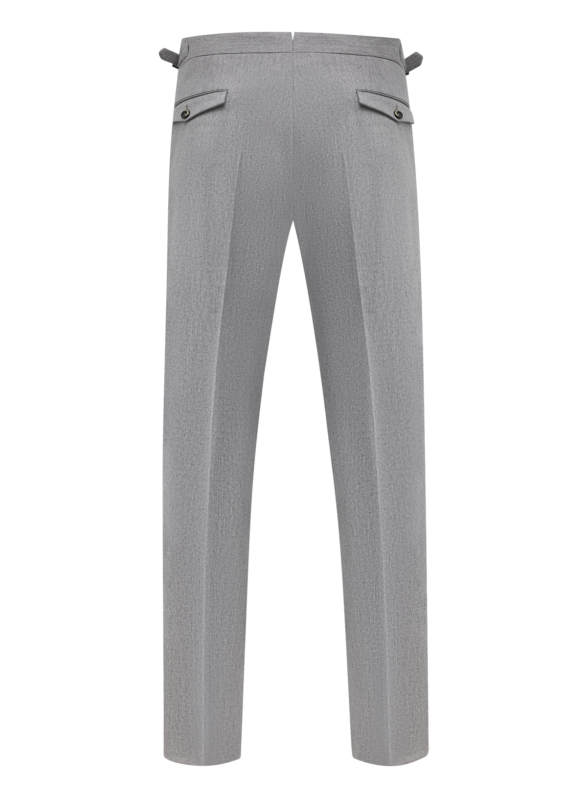 Pantalon met zijspanners van scheerwol en cashmere | Grijs