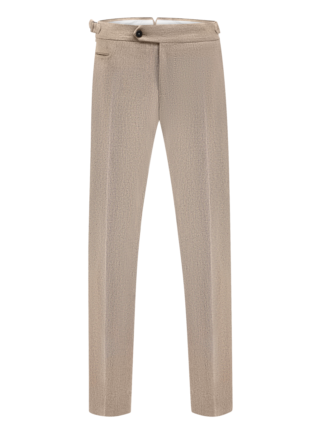 Pantalon met zijspanners van scheerwol en cashmere | Beige