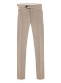 Pantalon met zijspanners van scheerwol en cashmere | Beige