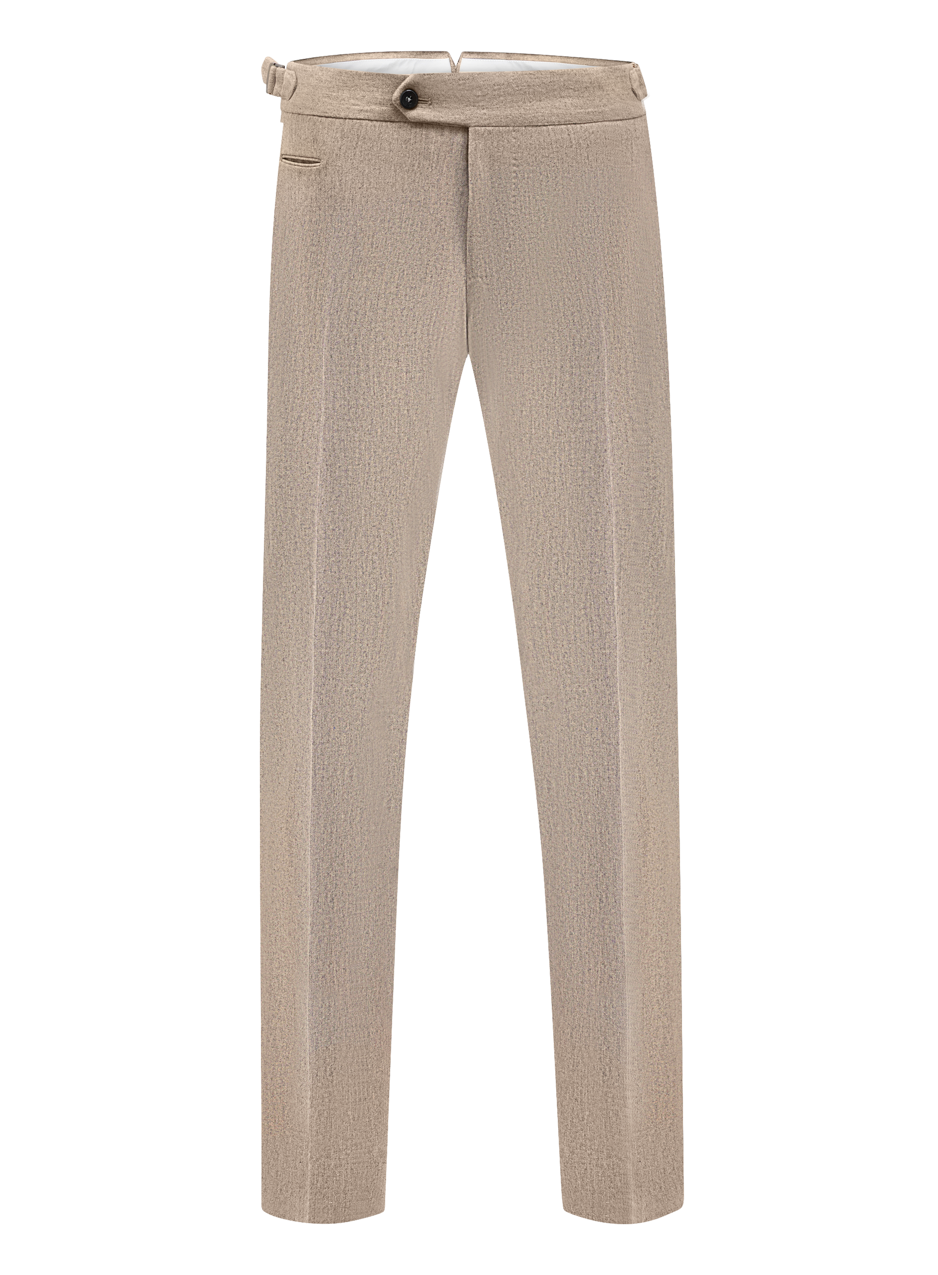 Pantalon met zijspanners van scheerwol en cashmere | Beige