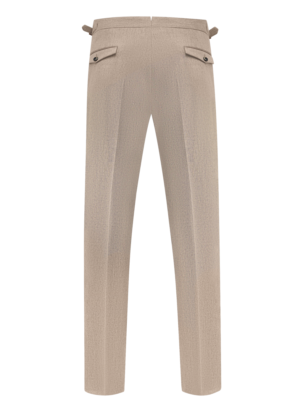 Pantalon met zijspanners van scheerwol en cashmere | Beige