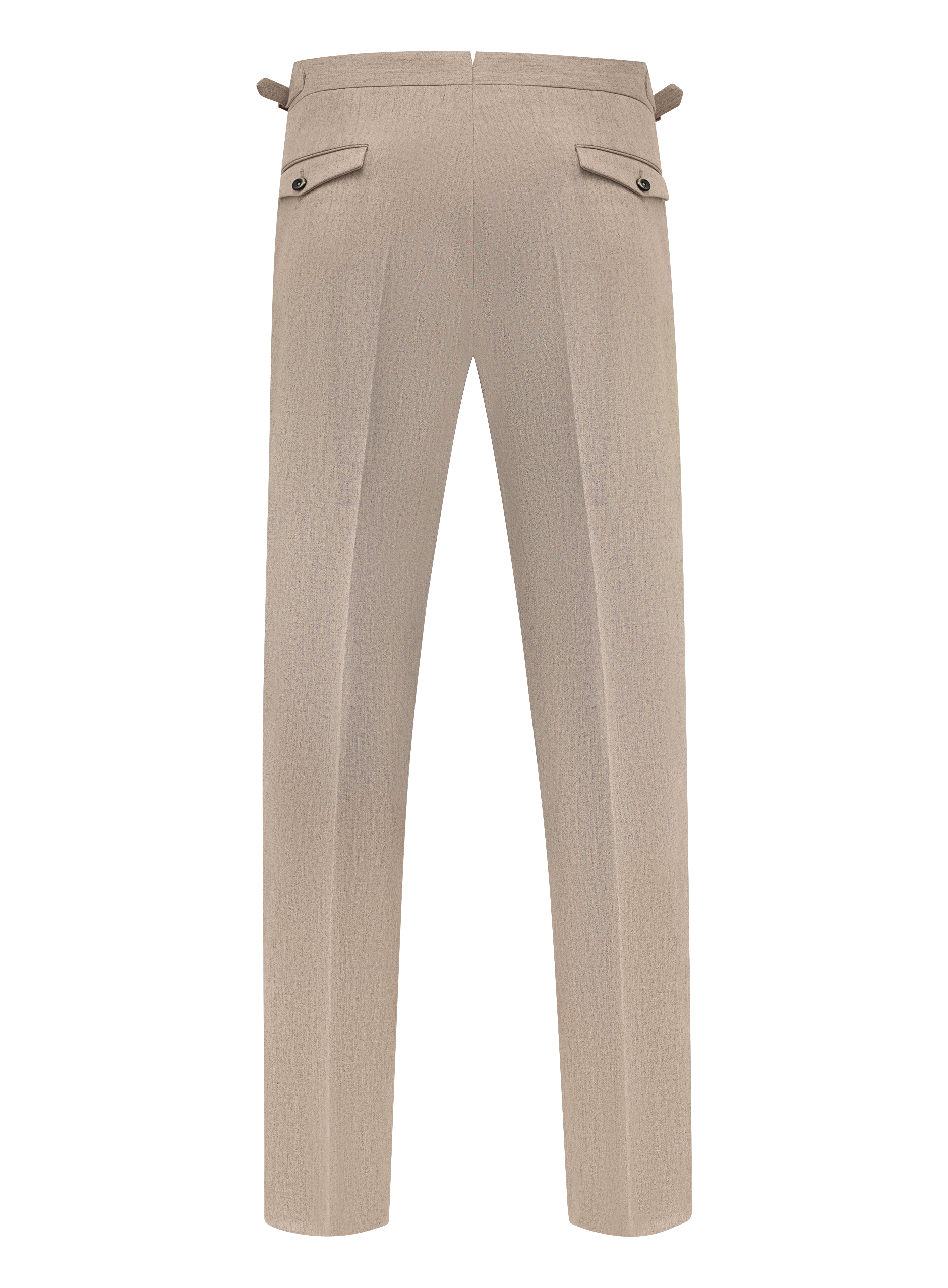 Pantalon met zijspanners van scheerwol en cashmere | Beige
