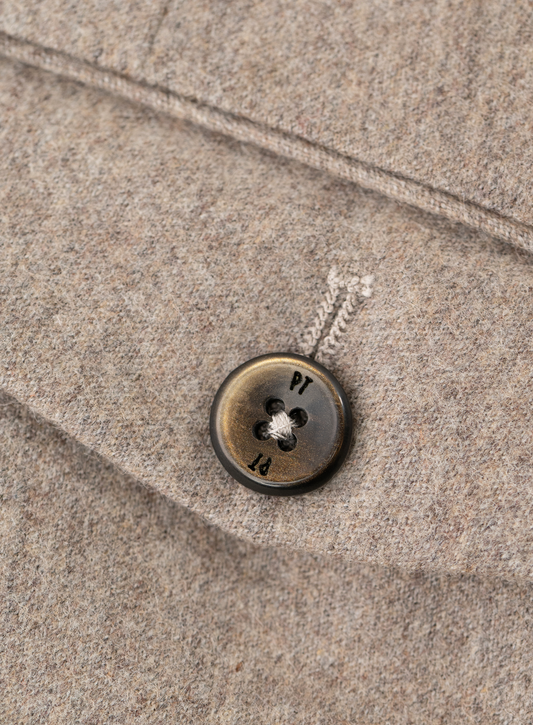 Pantalon met zijspanners van scheerwol en cashmere