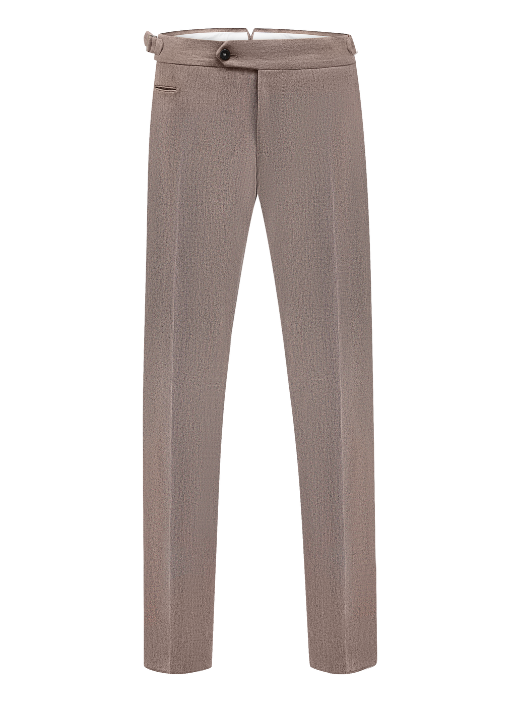 Pantalon met zijspanners van scheerwol en cashmere | TAUPE