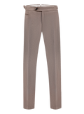 Pantalon met zijspanners van scheerwol en cashmere | TAUPE
