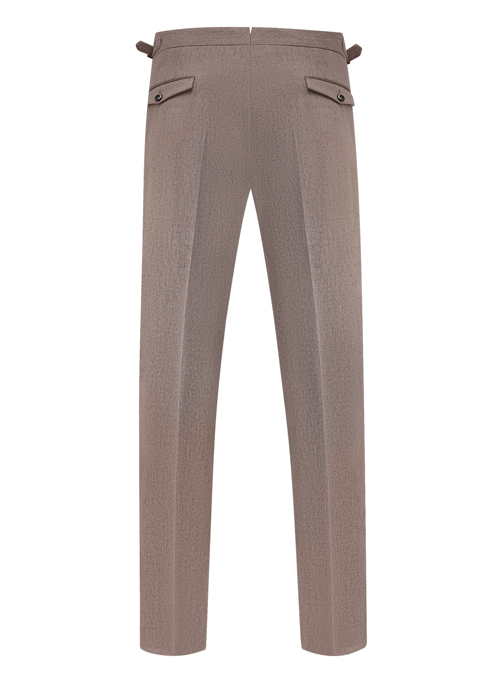 Pantalon met zijspanners van scheerwol en cashmere | TAUPE