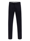 Broek in wol cashmere stretch | BLUE NAVY