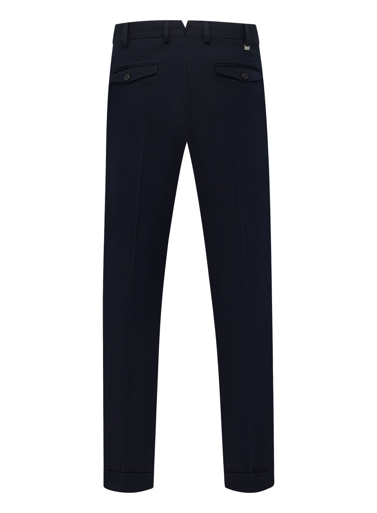 Bandplooi pantalon in katoen wol | BLUE NAVY