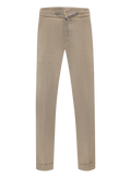 Carraciolo broek van scheerwol en cashmere met trekkoordsluiting | Beige