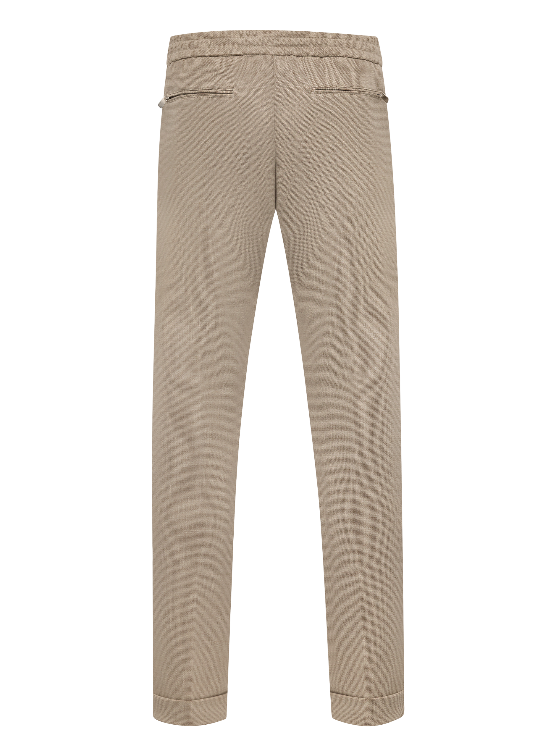 Carraciolo broek van scheerwol en cashmere met trekkoordsluiting | Beige