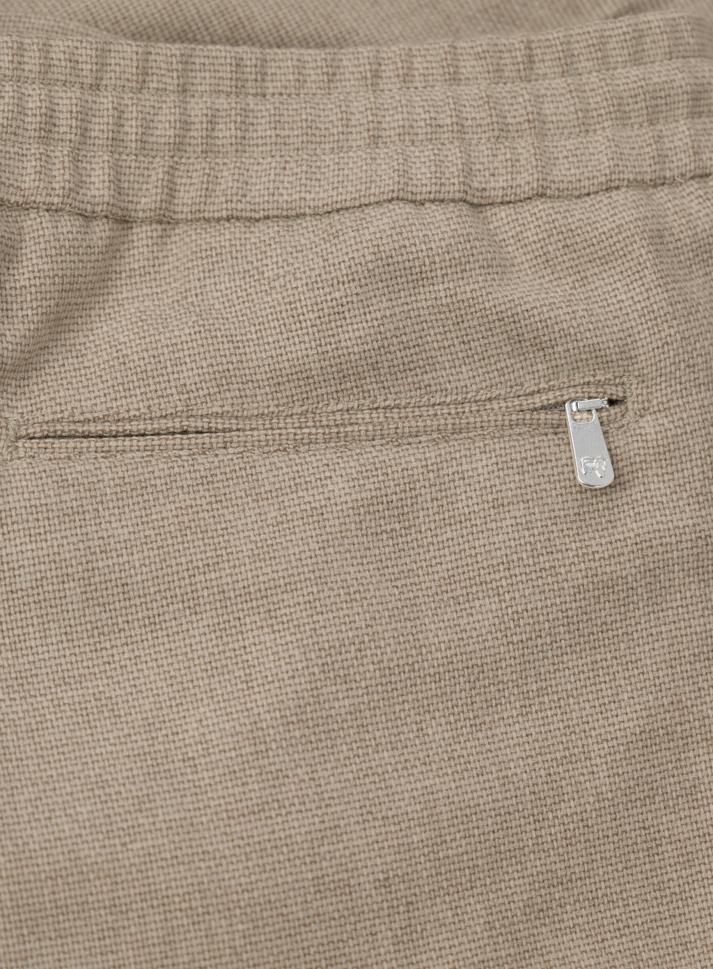 Carraciolo broek van scheerwol en cashmere met trekkoordsluiting | FULL_WIDTH | Beige