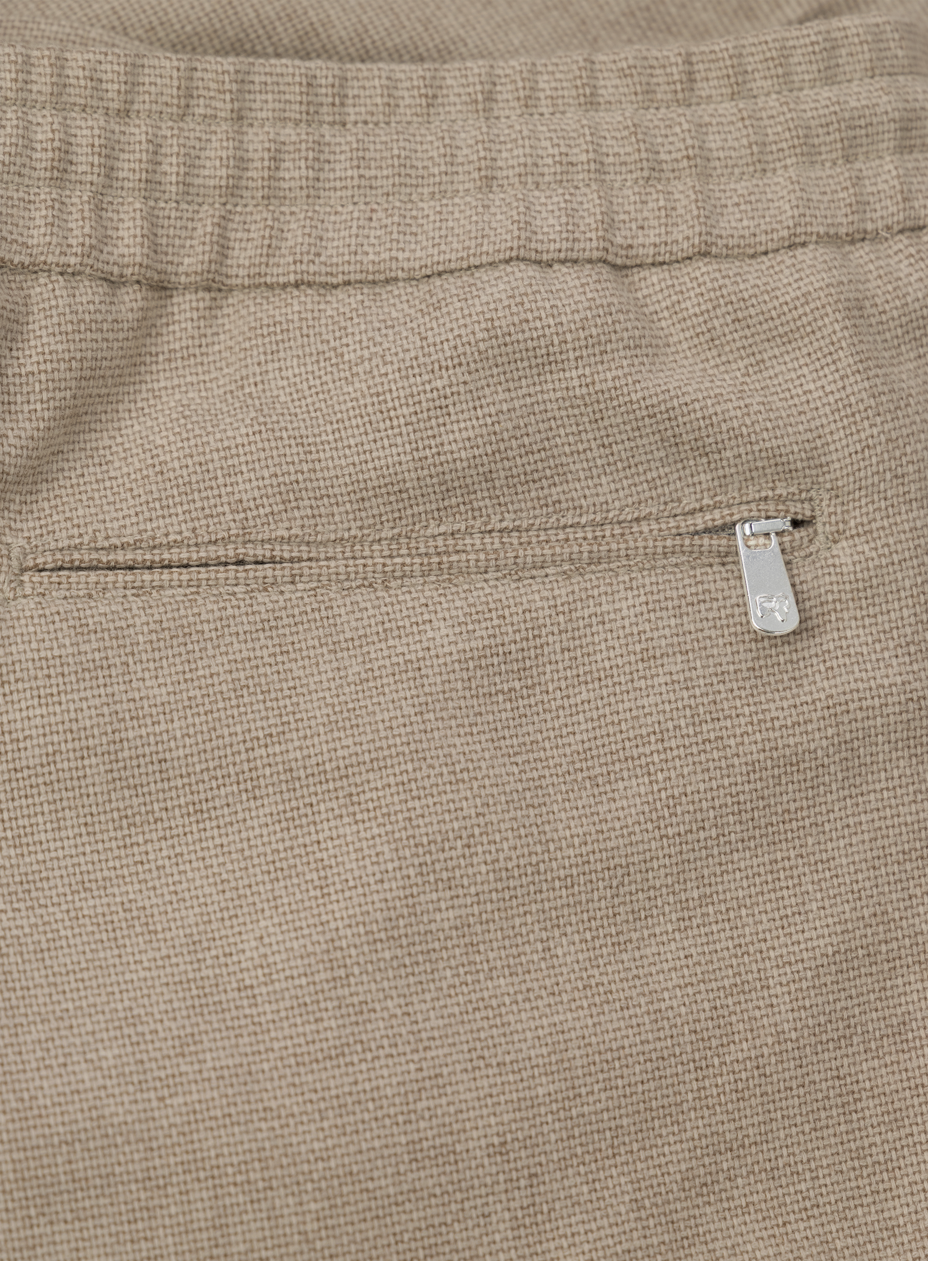 Carraciolo broek van scheerwol en cashmere met trekkoordsluiting | FULL_WIDTH | Beige