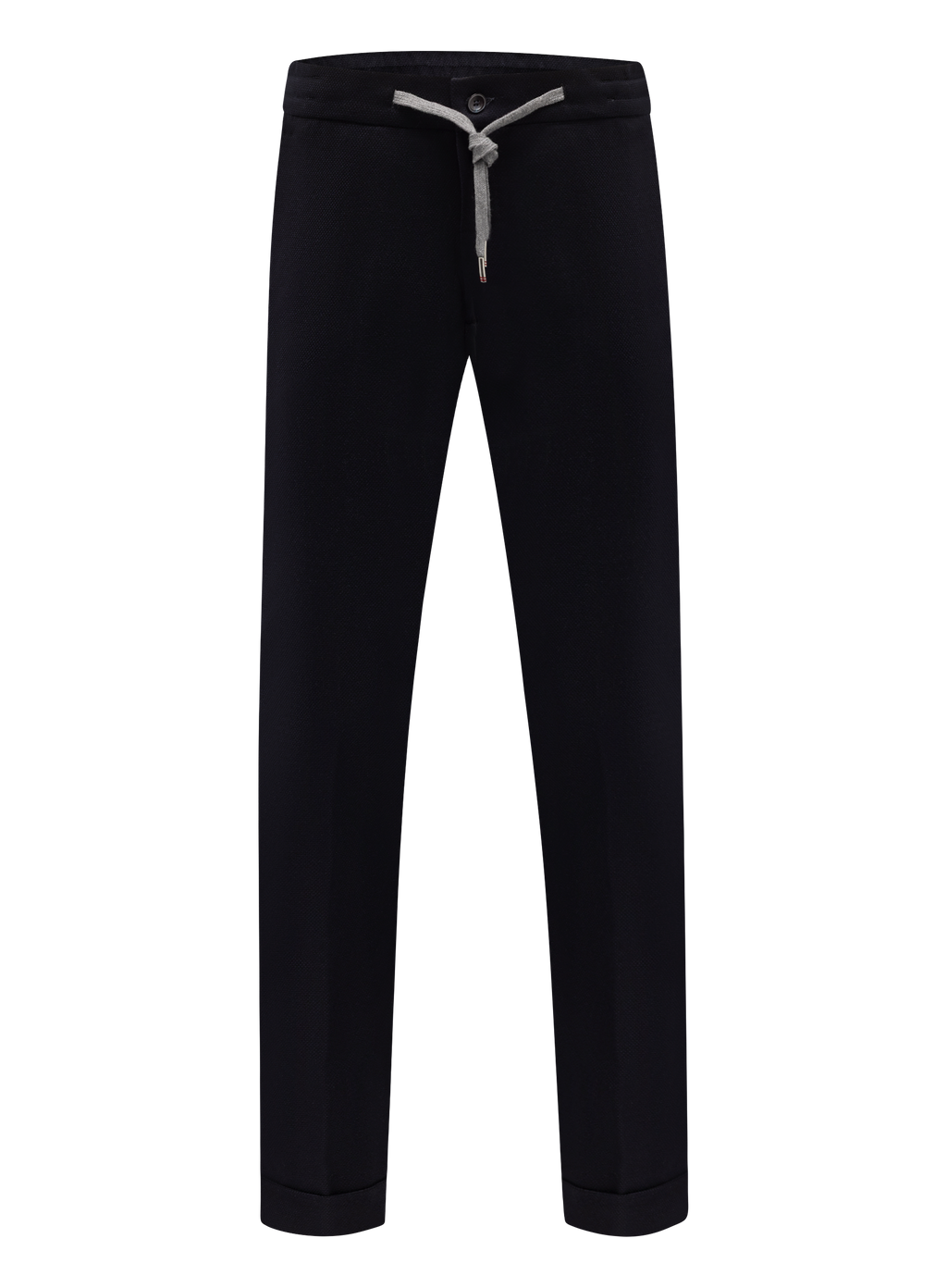 Caracciolo broek van scheerwol en cashmere met trekkoordsluiting | BLUE NAVY