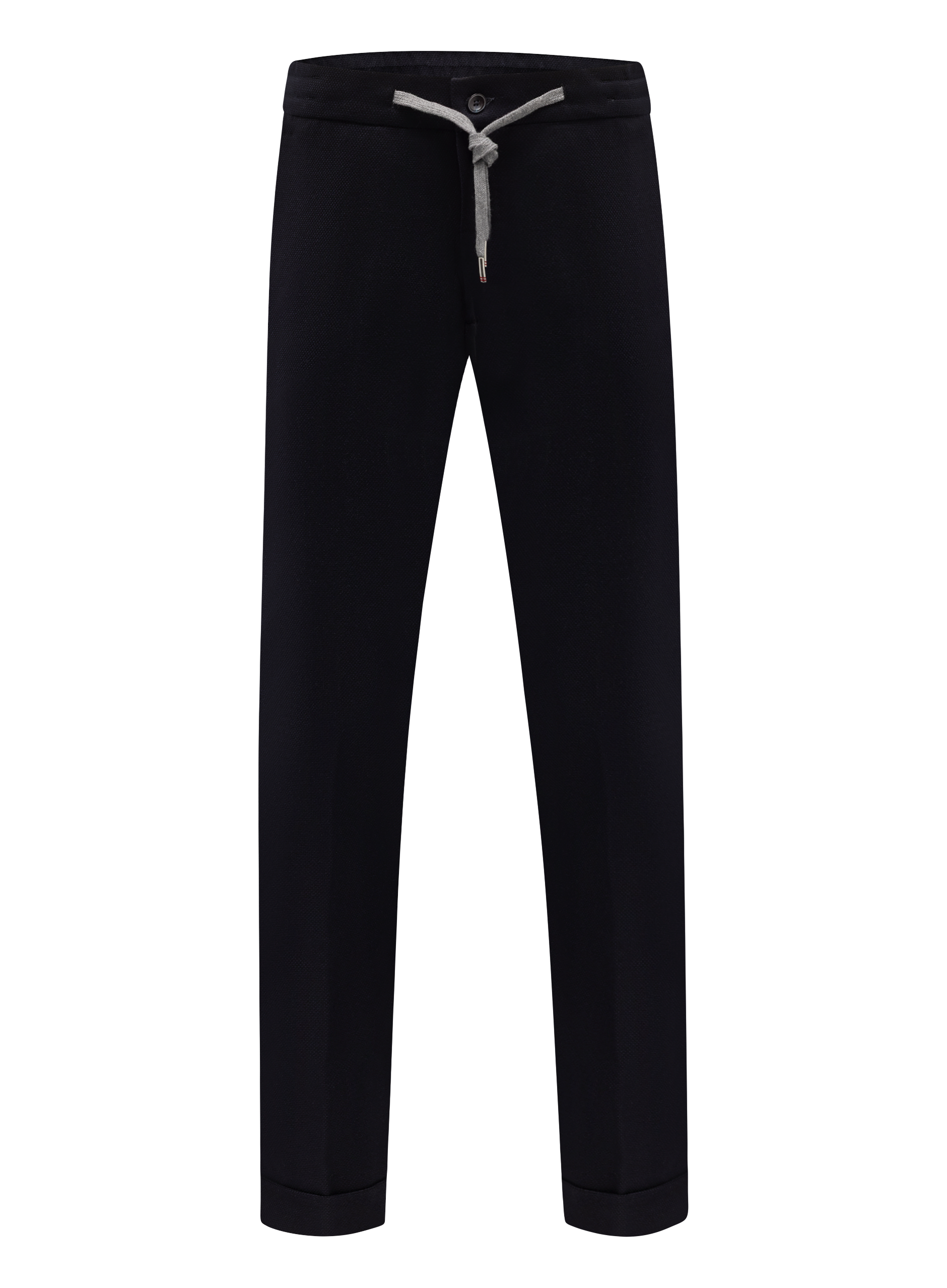 Caracciolo broek van scheerwol en cashmere met trekkoordsluiting | BLUE NAVY
