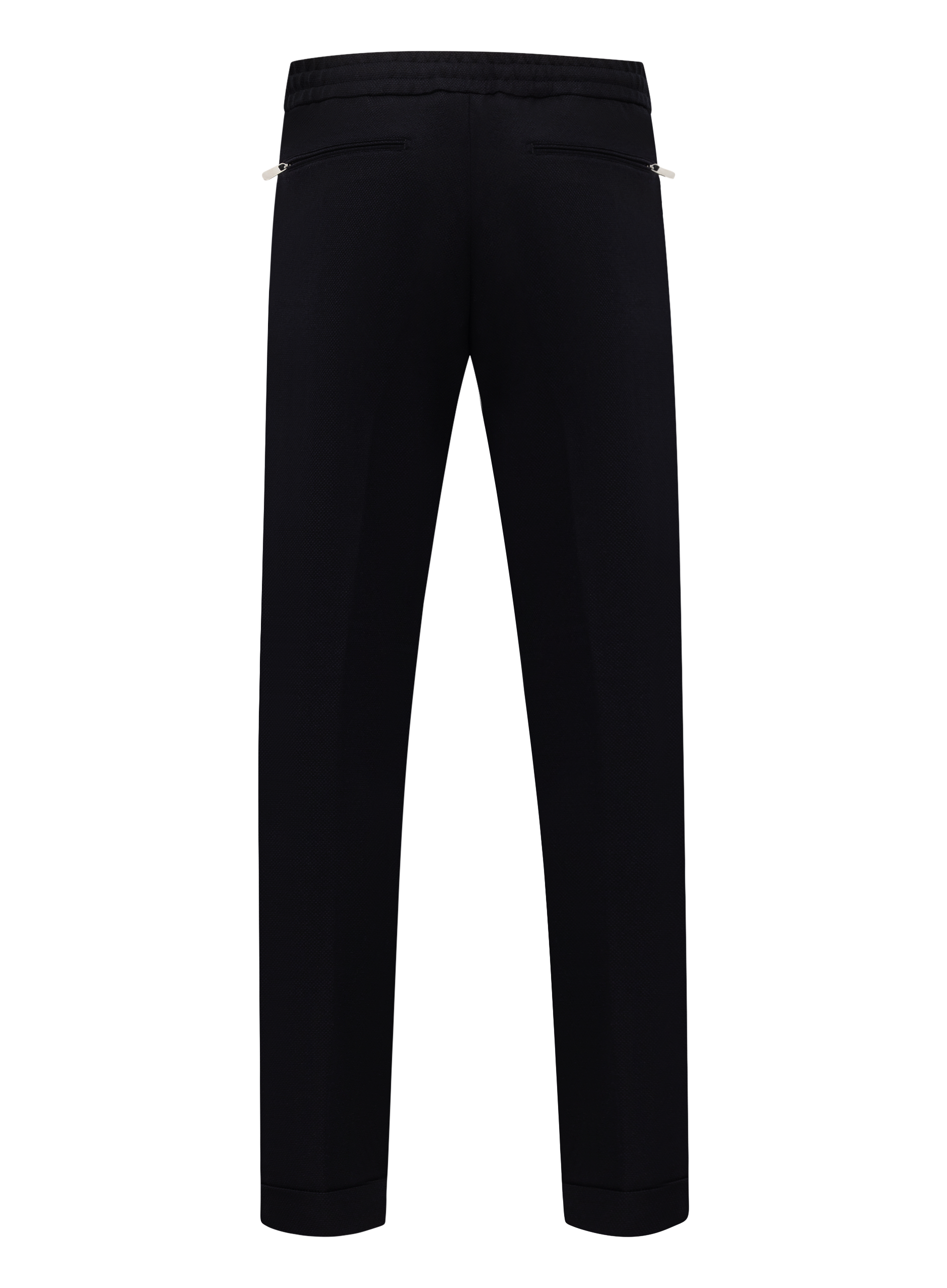 Caracciolo broek van scheerwol en cashmere met trekkoordsluiting | BLUE NAVY