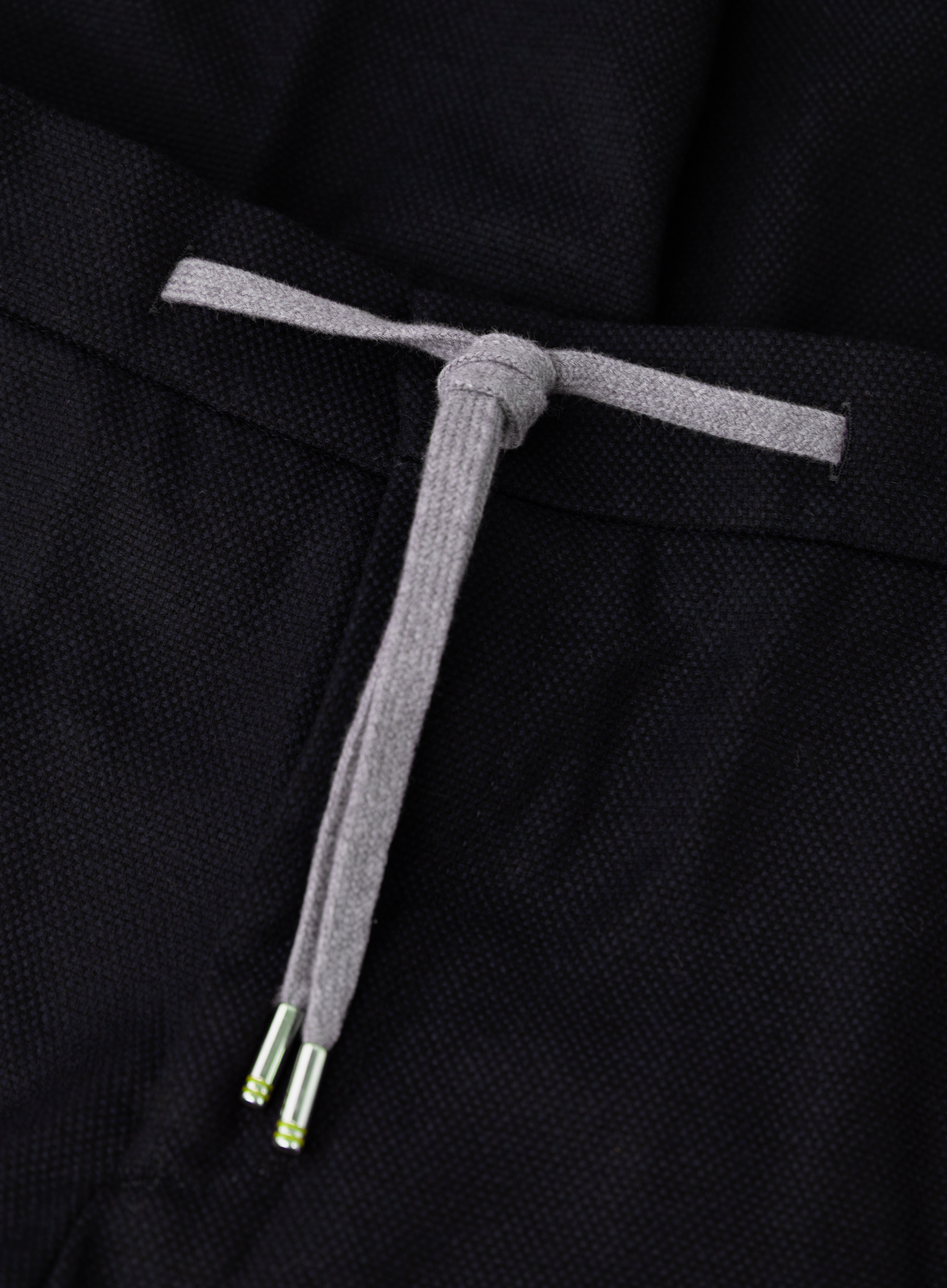 Caracciolo broek van scheerwol en cashmere met trekkoordsluiting | FULL-WIDTH | BLUE NAVY
