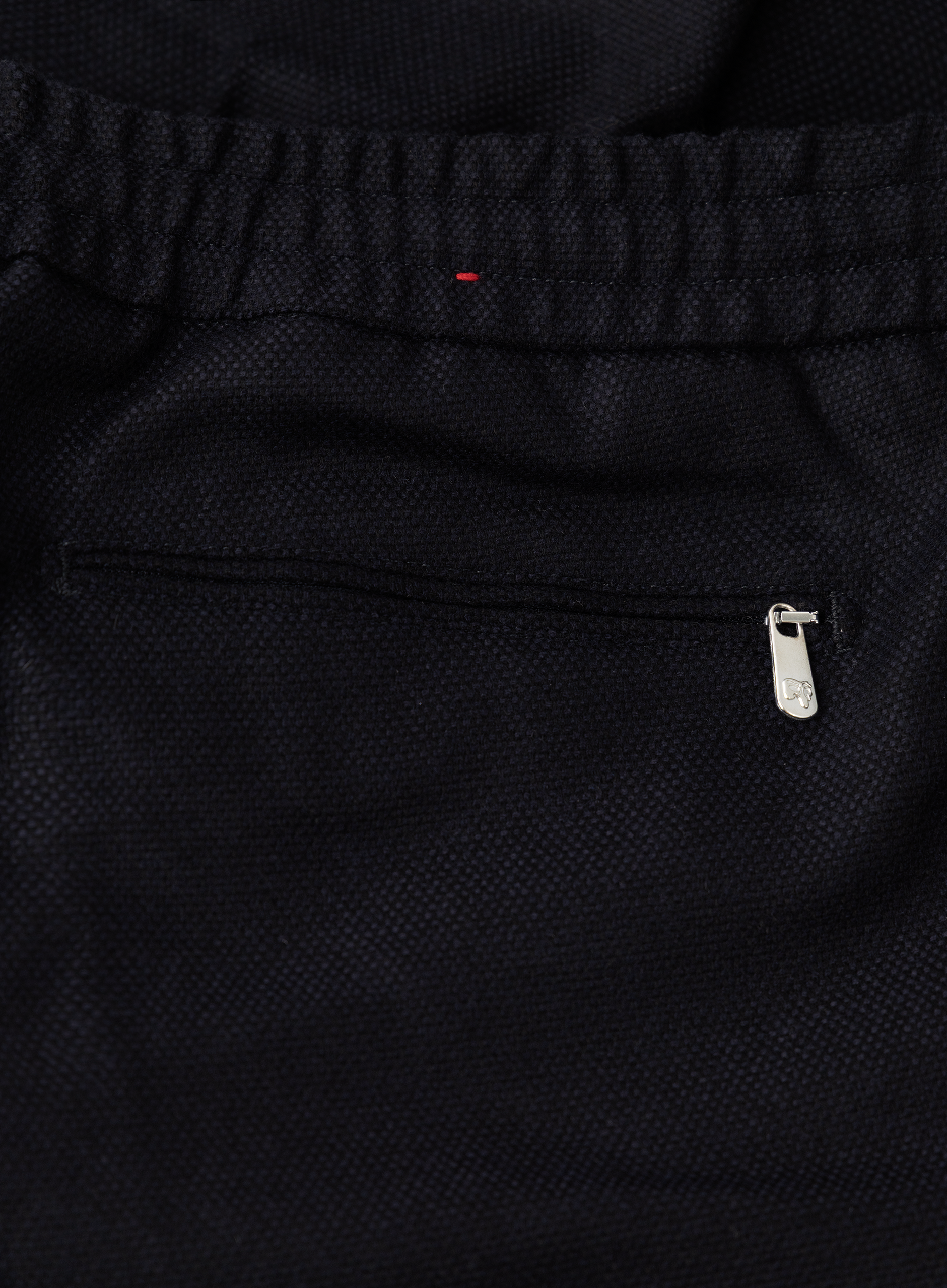 Caracciolo broek van scheerwol en cashmere met trekkoordsluiting | FULL-WIDTH | BLUE NAVY