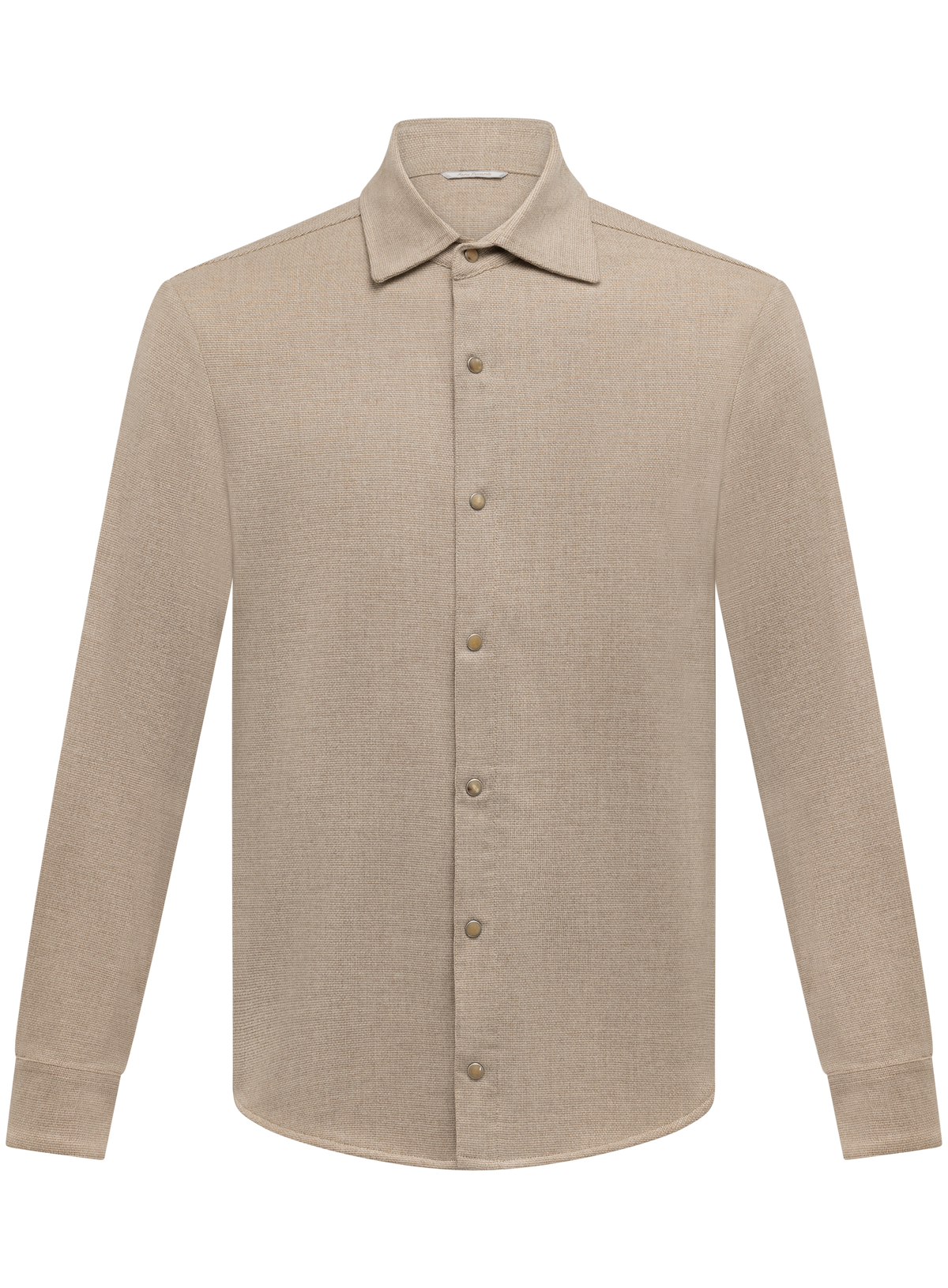 Overshirt in wol cashmere stretch | Beige