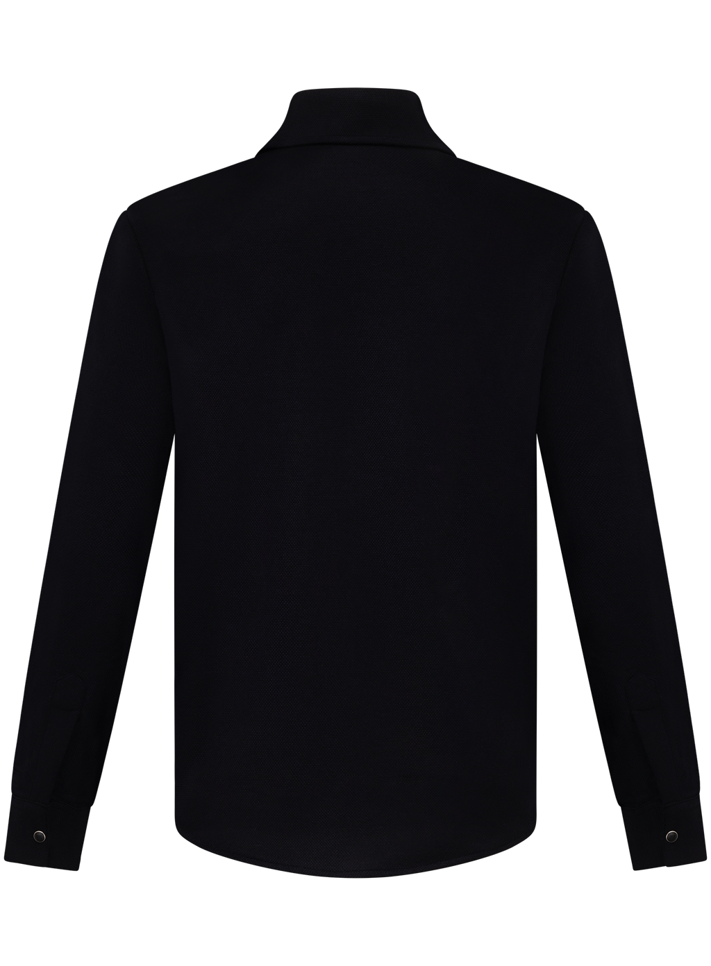 Overshirt van scheerwol en cashmere met drukknoopsluiting | BLUE NAVY
