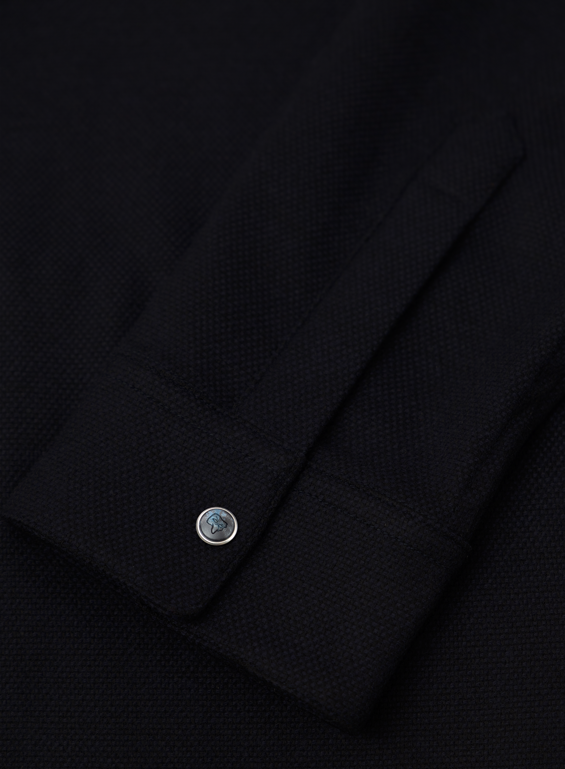 Overshirt van scheerwol en cashmere met drukknoopsluiting | FULL_WIDTH | BLUE NAVY