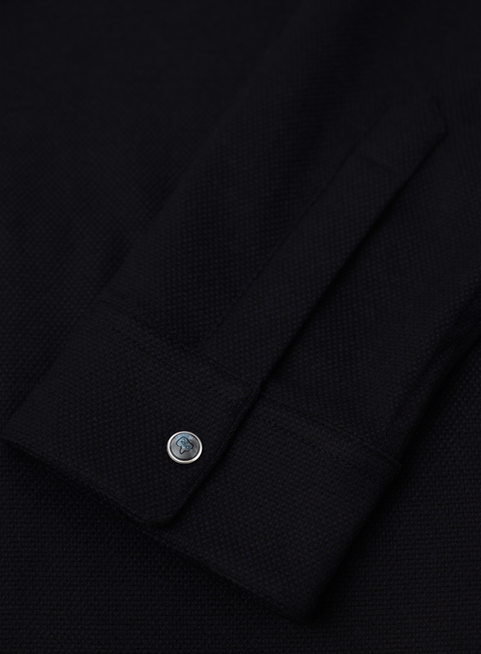 Overshirt in lana e cashmere stretch