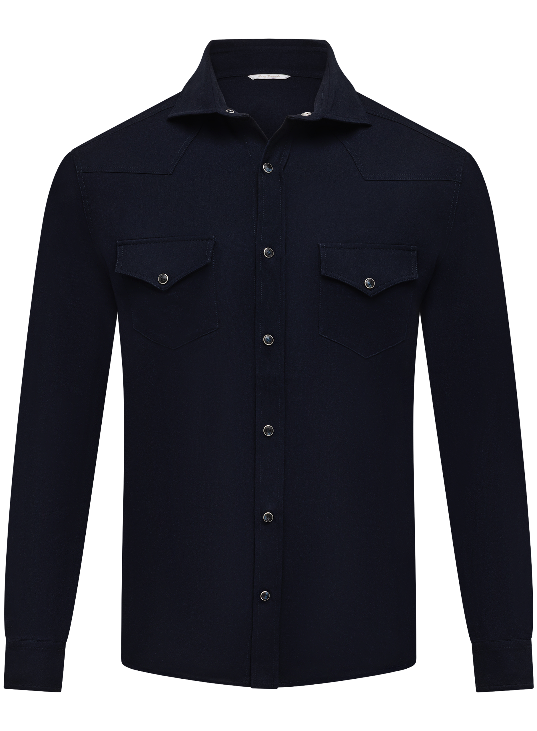 Overshirt van scheerwol met borstzakken | BLUE NAVY