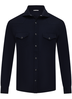 Overshirt in wol | BLUE NAVY
