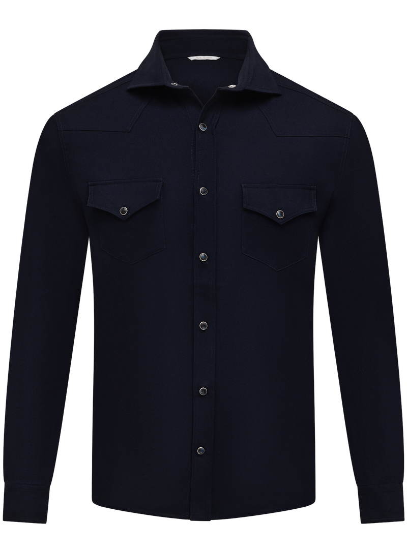 Overshirt in wol | BLUE NAVY